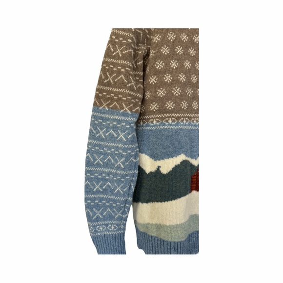 Woolrich 100% Lambs wool button down cardigan. Woods/cabin novelty size XL - Picture 3 of 8